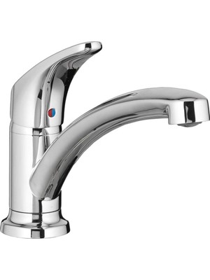 Daisy Home Standard 7074010.002 Colony Pro Tek Kollu Mutfak Musluğu Daha Az Sprey Az Döşeme Plakası, Cilalı Krom