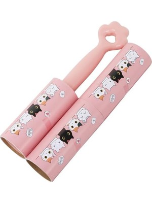 Daisy Home Smartizi Pati Tasarımlı Tüy Toplayıcı Rulo Seti - 1 Sap + 2 Yedek Rulo (Toplam 90 Yaprak) Kedi ve Köpek Tüy Temizleyici