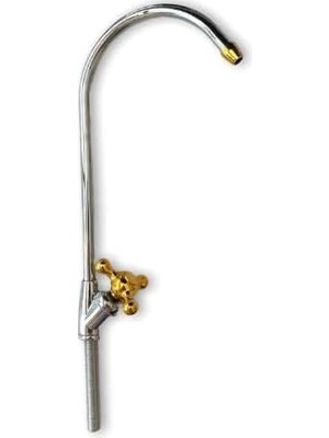 Daisy Home Arıtma Musluğu, Paslanmaz Çelik, 26 Cm, Boyun, Tek Kollu, Krom Kaplama, 360° Döner, Modern,aç Kapa Sarı Yıldız Musluk