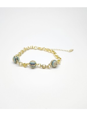 CM Jewelry Nazar Boncuğu Figürlü Çelik Bileklik