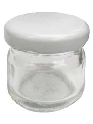 Daisy Home Benim Marifetlerim - Beyaz Kapaklı Bal Kavanozu Cam Şişe 40 cc 1 Adet