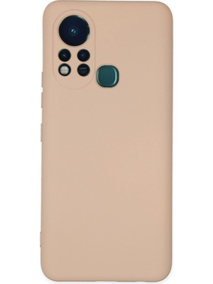 İlk El Grup Infinix Hot 11S Kılıf Nano Içi Kadife Silikon - Pudra