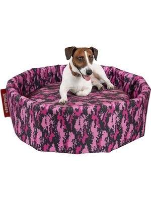 Cekar Store Xpermate Sünger Simit Köpek Yuvası Küçük Irk Köpek Yatağı ve Kedi Yatağı (Kamuflaj, 55 Cm)