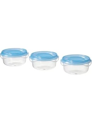 Daisy Home Ikea Pruta Gıda Kabı, Şeffaf/mavi, 70 Ml, 3 Adet