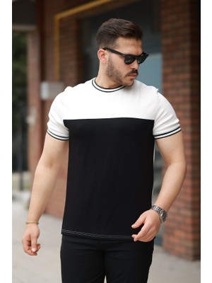 Modenya Erkek Parçalı Renk Kısa Kollu Tişört