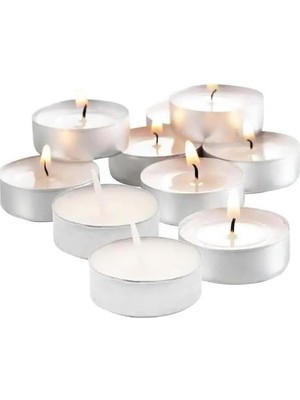 Cekar Store Orret Home Tealight Mum Seti, Para Mum, Çaydanlık Mumu, Dekorasyon ve Özel Günler Için Fondü Kokulu, Zarif ve Uzun Yanma Süreli Mumlar (32 Adet, Beyaz)          [enerji Sınıfı A+++]