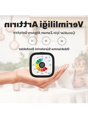 Cekar Store Npo Mutfak,ders,yemek Için 60DK Analog Alarm Zamanlayıcı,pomodoro Öğrenci Motivasyon Saati (Kırmızı)