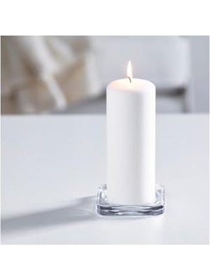 Cekar Store Glasıg Cam Mum Tabağı 10X10 cm 60259143