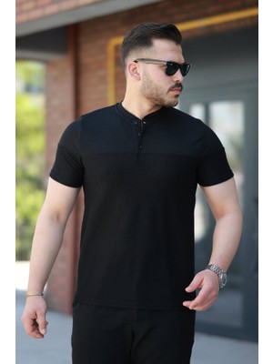 Modenya Erkek Hakim Yakalı Kısa Kollu Pamuklu T-Shirt