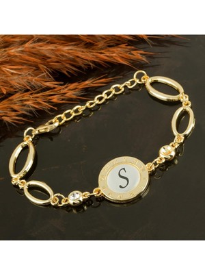 Zero Land Muratech Harfli Yeni Sezon Metal Taşlı Bileklik-S