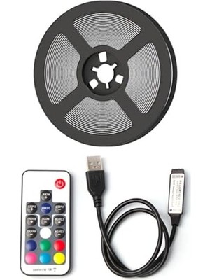 Cekar Store Tv Arkası Animasyonlu Rgb Şerit LED Seti Kumandalı 3 Metre - Cata - 5V USB Girişli          [enerji Sınıfı A++]