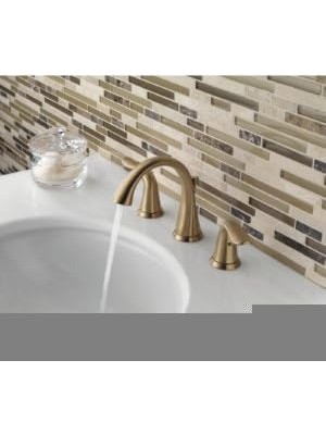 Daisy Home 3538-RBMPU-DST Lahara Iki Kulplu Breitgefaechert Banyo Musluk, Venedik Bronz