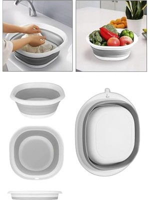 Cekar Store Orret Home Katlanabilir Silikon Badya,akordiyon Plastik Leğen,katlanabilir Leğen (25X25)