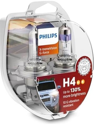 Cekar Store Philips X-Treme Vision G-Force H4 Otomobil Far Ampulü (12342XVGS2) +%130