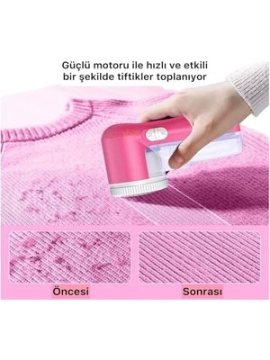 Daisy Home Şarjlı Elektrikli Tüy Toplama Makinesi, 220V 50Hz Güç, Güçlü Motorlu Kıyafet ve Koltuk Tüy Temizleyici, Geniş Hazne, Taşınabilir Ergonomik Tasarım