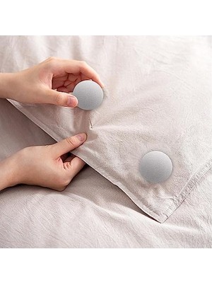 Cekar Store 24 Adet Yorgan Tutucu: Yatak Örtüsü Klipsi, Yorgan Kılıfı Mandalı, Nevresim Klipsi, Düğmeli Yorgan Pimleri, Yorgan Kılıfı Klipsleri, Mantar Sabitleme Klipsi, Yorgan Sabitleme Klipsi (Gri)