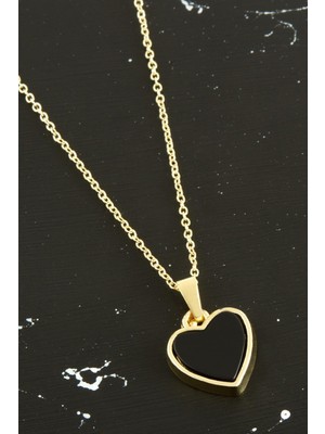 Zero Land Muratech Kalp Polyester Kolye-Siyah