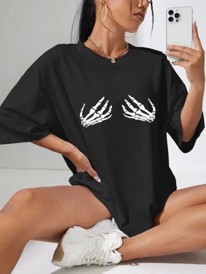 Modenya Baskılı T-Shirt - Siyah