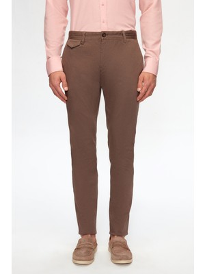 D'S Damat Twn Slim Fit Vizon Armürlü Chino Pantolon 6ECC3S208232M