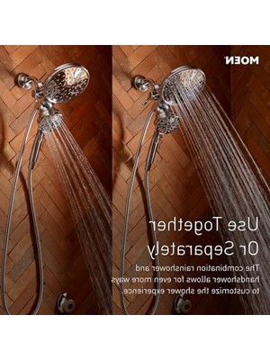 Cekar Store Engage Magnetix Krom 2.5 Gpm Elde Taşınabilir/yağmur Duş Başlığı Manyetik Yerleştirme Sistemine Sahip 2'si 1 Arada Kombo, Çıkarılabilir El Spreyli Yağmur Duş Başlığı, 26009