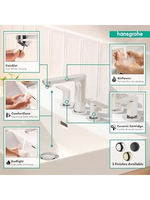 Daisy Home 72530001 Rebris S 110, Açılır Drenajlı, Krom 1.2 Gpm Yaygın Banyo Bataryası