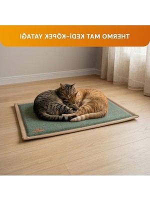 Cekar Store Gobypet Thermo Mat Kedi Yatağı Serinletici Minder Kedi Minderi 60X40 Cm, 2 Termo Jel Dahil, 4 Mevsim Serinletici Isıtıcı Kaymaz Kedi Köpek Uyku Pedi Pet Yatağı