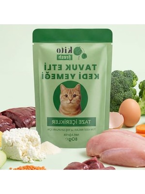 Cekar Store Kito Fresh Tavuk Etli Kedi Yemeği 80 G