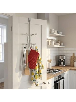 Cekar Store Orret Home 5 Kancalı Tekli Amerikan Kapı Arkası Krom Askılık – Kapıya Asılabilir Metal Askı, Kapı Üstü Askılık, Bornoz Havlu Çanta Askısı, Parlak Krom Organizer (Krom)