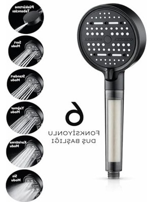 Cekar Store Mayaglory Multi 6 Fonksiyonlu Spa Etkili Filtreli Duş Başlığı Yüksek Basınçlı Su Tasarruflu Klor ve Kireç Önleyici El Duşu, Handshower (Çağdaş)          [enerji Sınıfı A++]