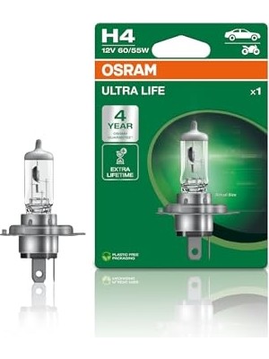 Cekar Store Osram Ampul H4 60/55W 12V P43T10XBLI1QR2 Blister Ultralife Osr 64193ULT-1BL
