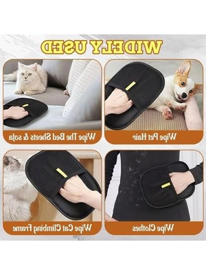Cekar Store Kedi Köpek Tüy Toplayıcı Çift Taraflı Statik Temizlik Eldiveni | Giysi, Halı, Koltuk ve Mobilya Için Tüy Temizleme Eldiveni | Dayanıklı, Ergonomik, Kolay Kullanım