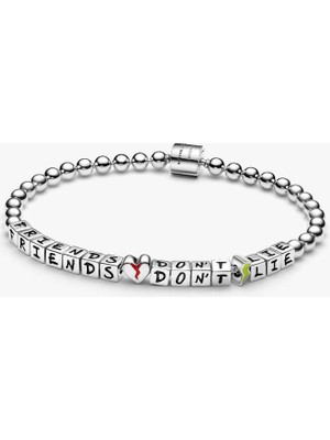 KFS Pandora Stranger Things Arkadaşlar Yalan Söylemez Bileklik 925 Ayar Gümüş