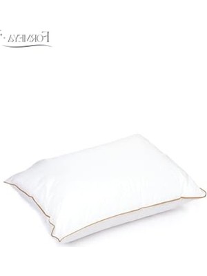Cekar Store Formeya 2 Adet Gold Detaylı Gold Rengi Biyeli Nanojel Yastık 1100 Gram 50X70 Cm, Lüks Otel Yastığı