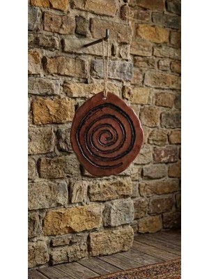 Cogo Seramik Sonsuz Döngü: Terracotta Mistik Spiral"el Yapımı Seramik Duvar Dekoru"