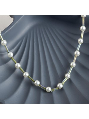 Zero Land Muratech Inci Boncuk Kolye-Su Yeşili