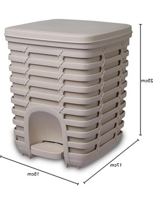 Cekar Store Palm Pedallı Çöp Kovası 9 Lt - Bej M-E54-09