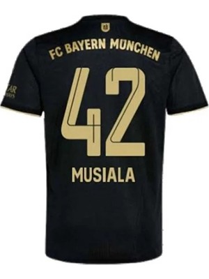 Bayern/münih 2021/22 Sezonu Jamal Musiala Deplasman Forması (Siyahgold)