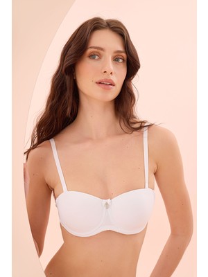 Nbb Yarım Destekli Sırtı Şeffaf Sütyen