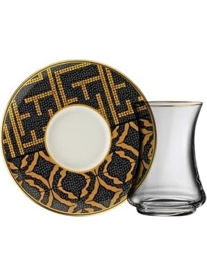 Daisy Home Sandro Moreno 1453 Kariye Gold 12 Parça Altı Kişilik Çay Seti 110 ml