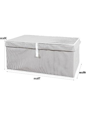 Cekar Store Pazar Kapısı Çok Amaçlı Düzenleyici Kapaklı Sandık Tipi Kutu Hurç Organizer (70 x 40 x 30, Gri)