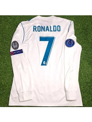 Cristiano R'onaldo 2018 Sezonu Kiev R.e.a.l. M.a.d.r.i.d. Retro Yetişkin FORMASI(WHITE)6534636345