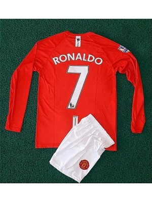 Manchester/united Moskova 2008 Sezonu Cristiano Ronaldo Uzun Kol Çocuk Forması
