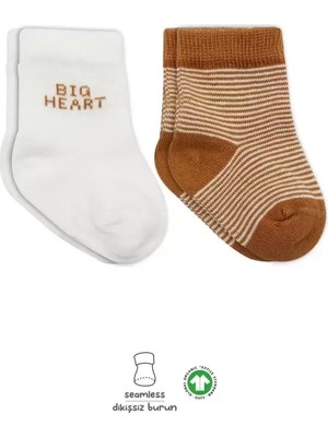 Vera Vtc 2'li Big Heart Penye Soket Çorap 10117 Hardal 965874