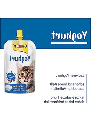 Cekar Store Yoğurt Kediler Için Tamamlayıcı Mama, Zengin Protein, Sindirime Yardımcı 150 G