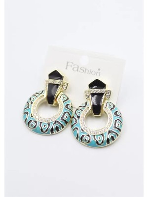 Die Grup Mineli Halka Küpe - Altın