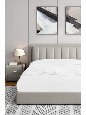 Cekar Store 120X200 Lastikli Fitted Penye Çarşaf, Beyaz