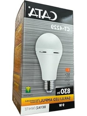 Cekar Store CT-4229 9W/6400K Şarjlı LED Ampul Cata          [enerji Sınıfı F]