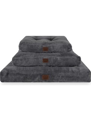 Cekar Store Jungolica Max Köpek Yatağı Antrasit – Ultra Yumuşak Peluş Kumaş, Nefes Alabilen Yapı, Sakinleştirici Konfor, Kaydırmaz Taban – Kedi ve Köpek Minderi (Large)