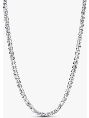 KFS Pandora Zirkon Taşlı Ayarlanabilir Tenis Choker Kolye 925 Ayar Gümüş