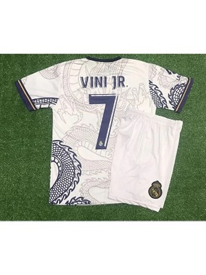 R.e.a.l M.a.d.r.i.d 2023/24 Yeni Sezon Dragon (Ejderha) Desenli Vini Jr Çocuk Forması 3'lü Set
